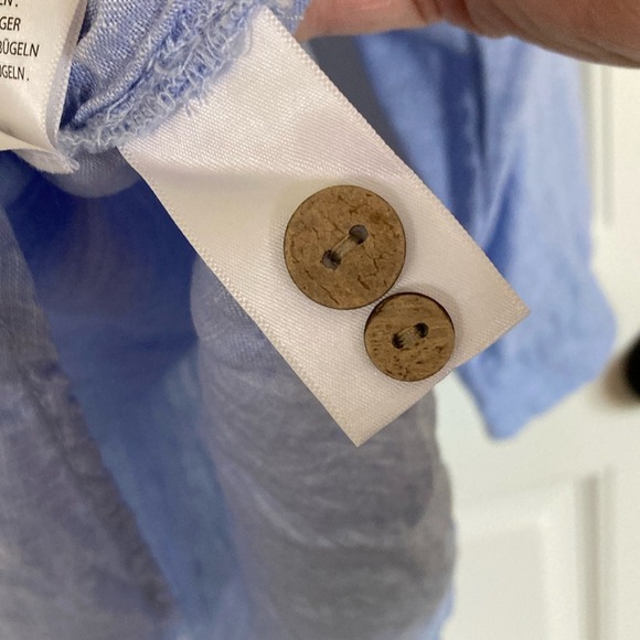 Sigrid Olsen Womens Light Blue Popover Tunic Blouse Shirt Size‎ 2X Linen Classic - Picture 9 of 12